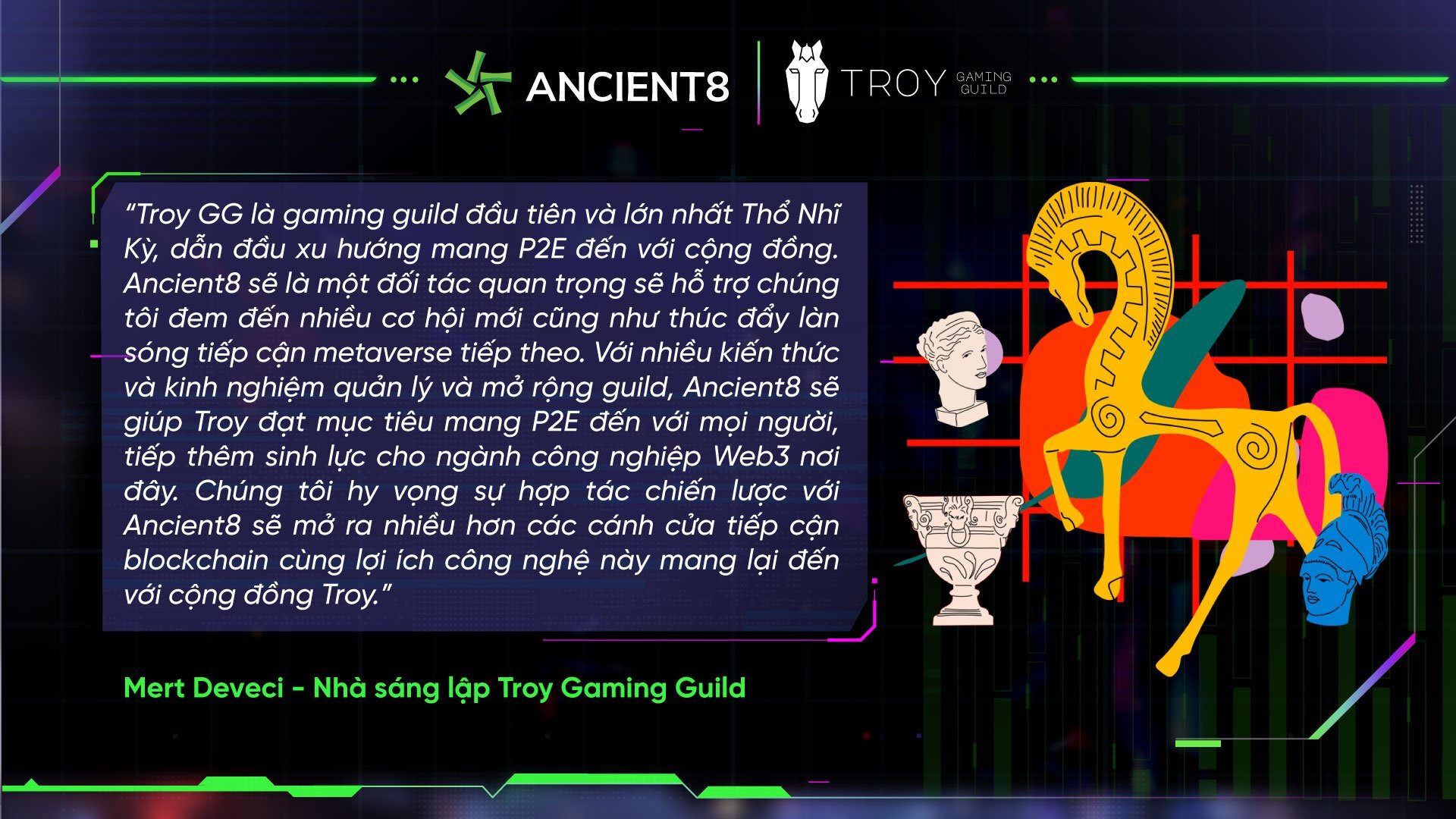 Ancient8 Hợp Tác Với Troy Gaming Guild Phát Triển P2e Tại Thổ Nhĩ Kỳ