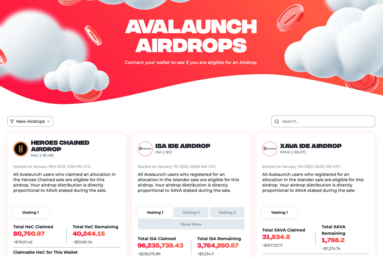 Avalaunch Cập Nhật Diện Mạo Uxui Mới