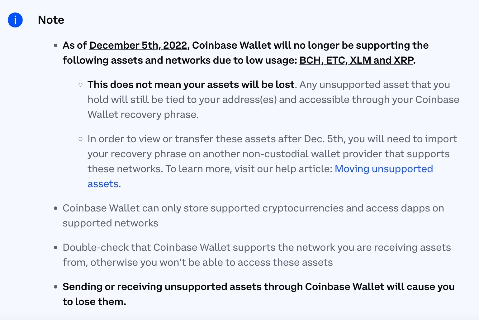 Coinbase Wallet Ngừng Hỗ Trợ Bch Etc Xrp Và Xlm