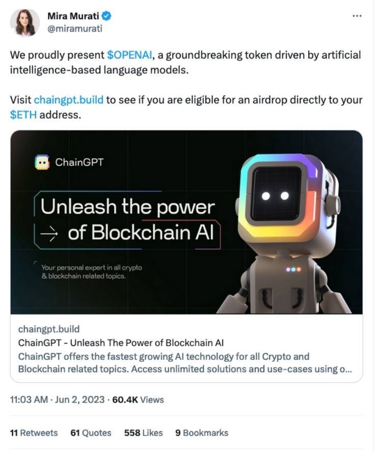 Cto Openai Bị Hack Twitter Để Shill Token Crypto scam