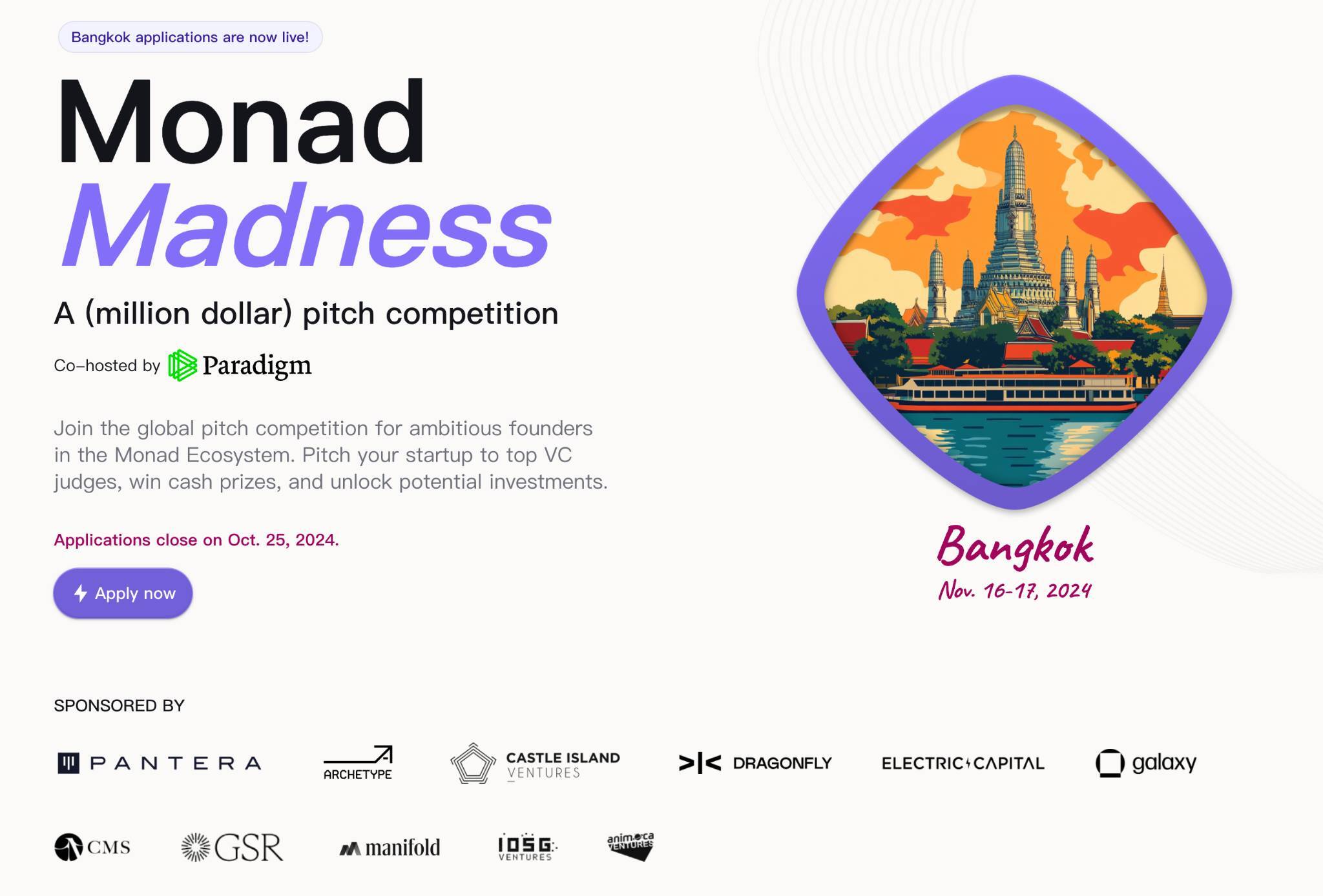 Cuộc Thi Hackathon Monad Madness Được Tổ Chức Tại Bangkok Vào Giữa Tháng 11