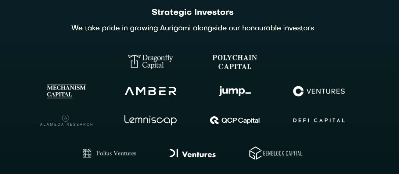 Investors  Backers dự án Aurigami
