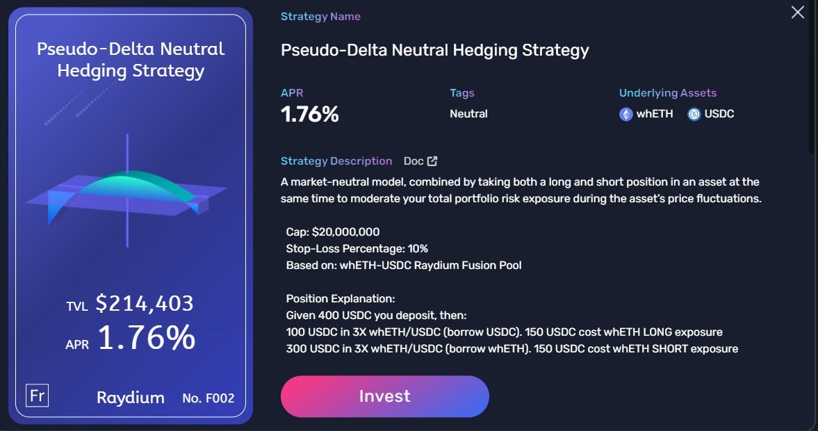 Francium Delta Hedging