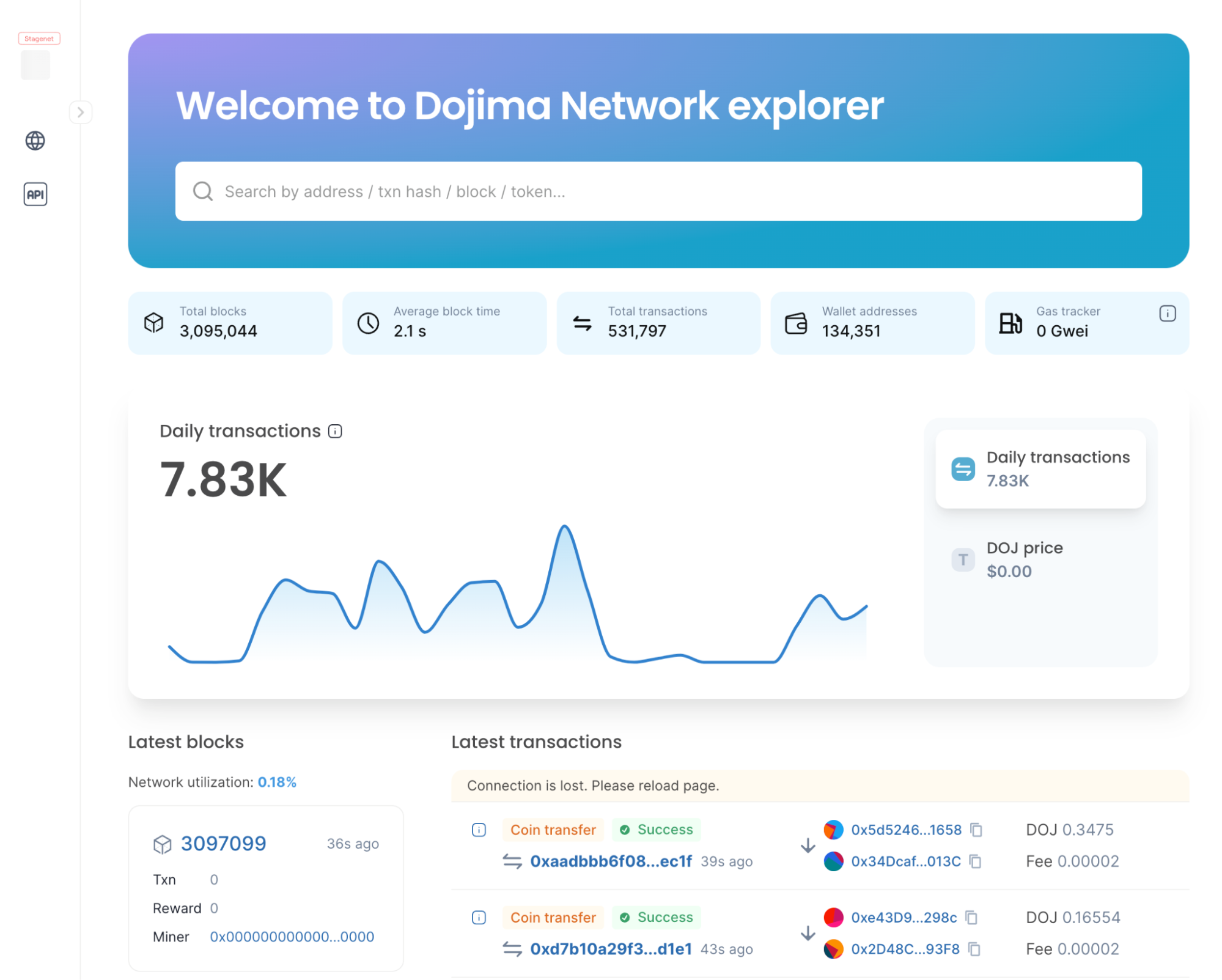 Dojima cung cấp một trình duyệt omnichain cho một cái nhìn toàn diện về không gian blockchain.