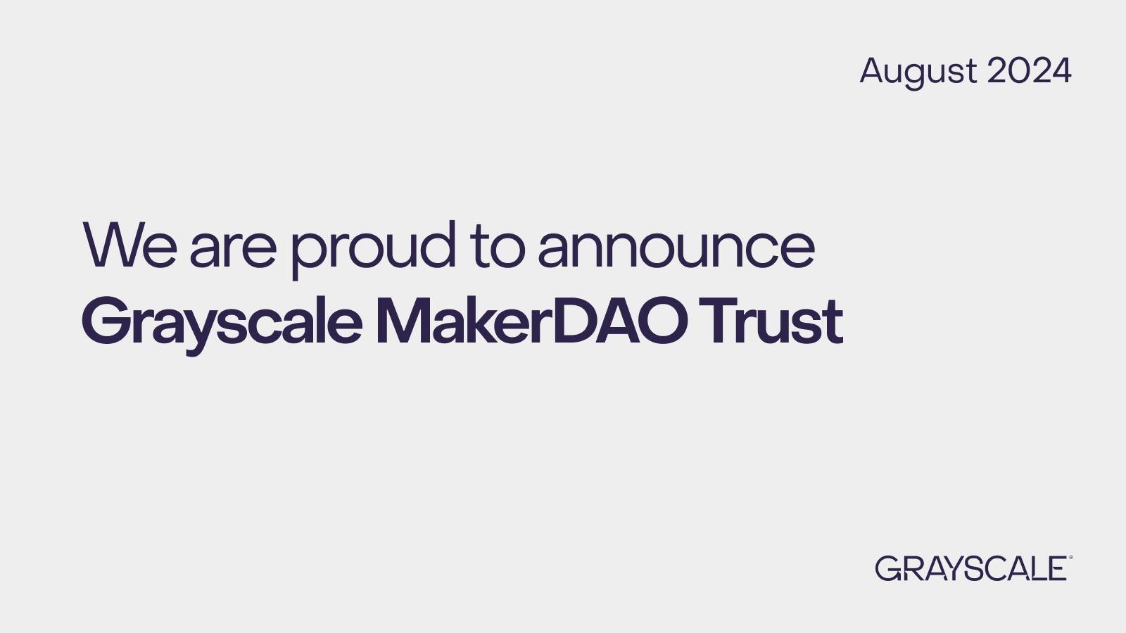 Grayscale Giới Thiệu Quỹ Đầu Tư Makerdao Trust Mkr dựng Cột