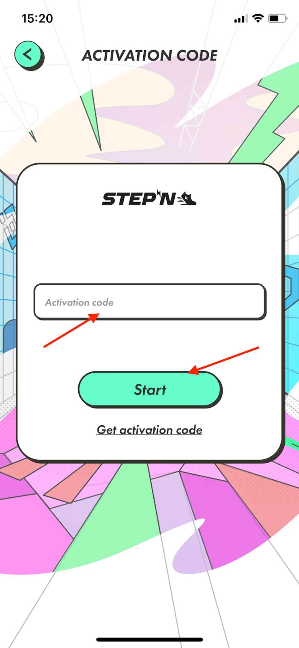 Điền mã code vào ô “Activation Code”