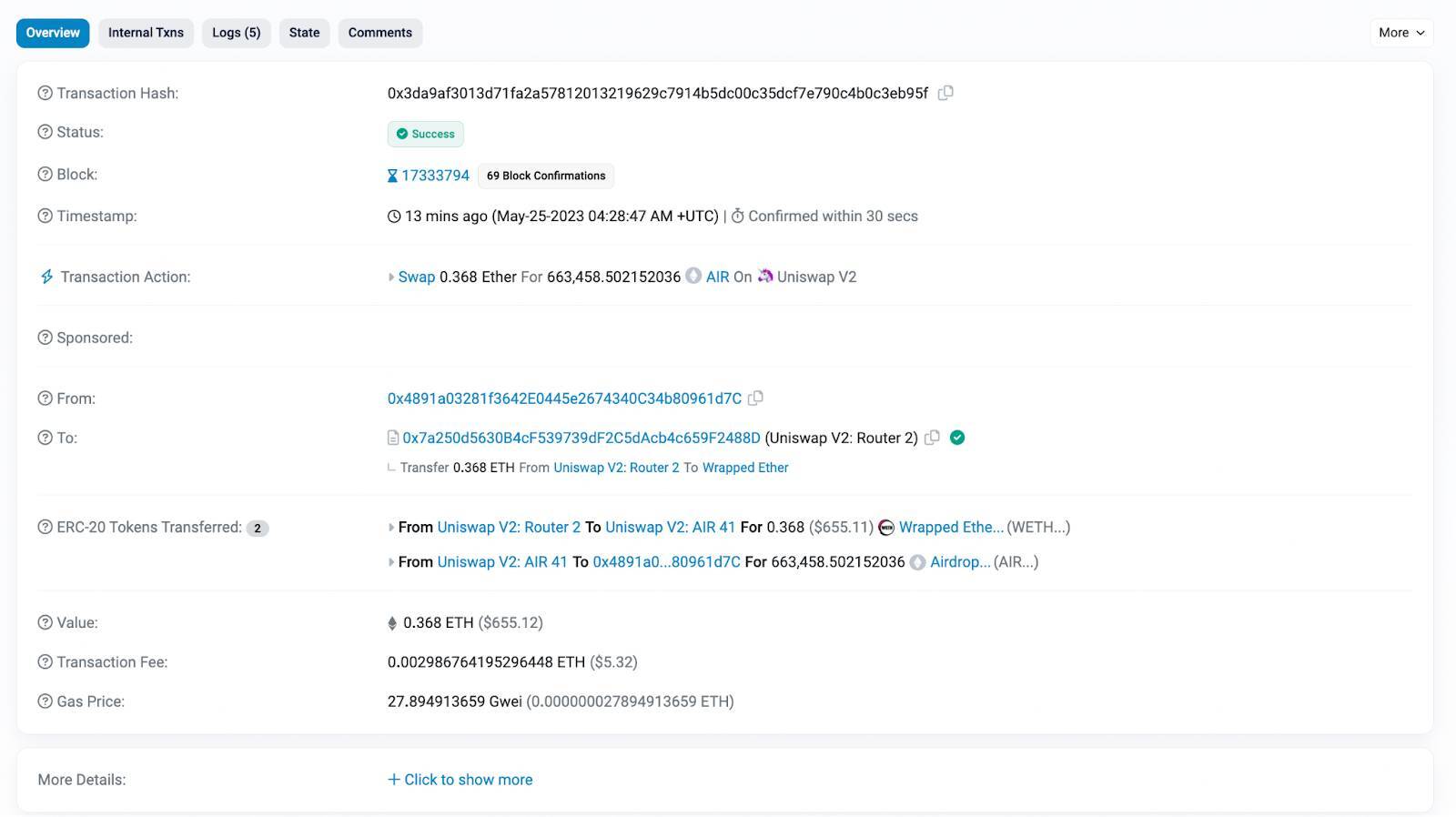 Hướng Dẫn Sử Dụng On-chain Tools phần 2b Khám Phá Tính Năng Của Etherscan