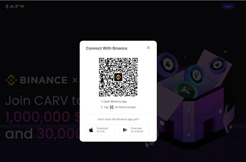 Hướng Dẫn Tham Gia Airdrop Carv Trên Binance Web3 Wallet