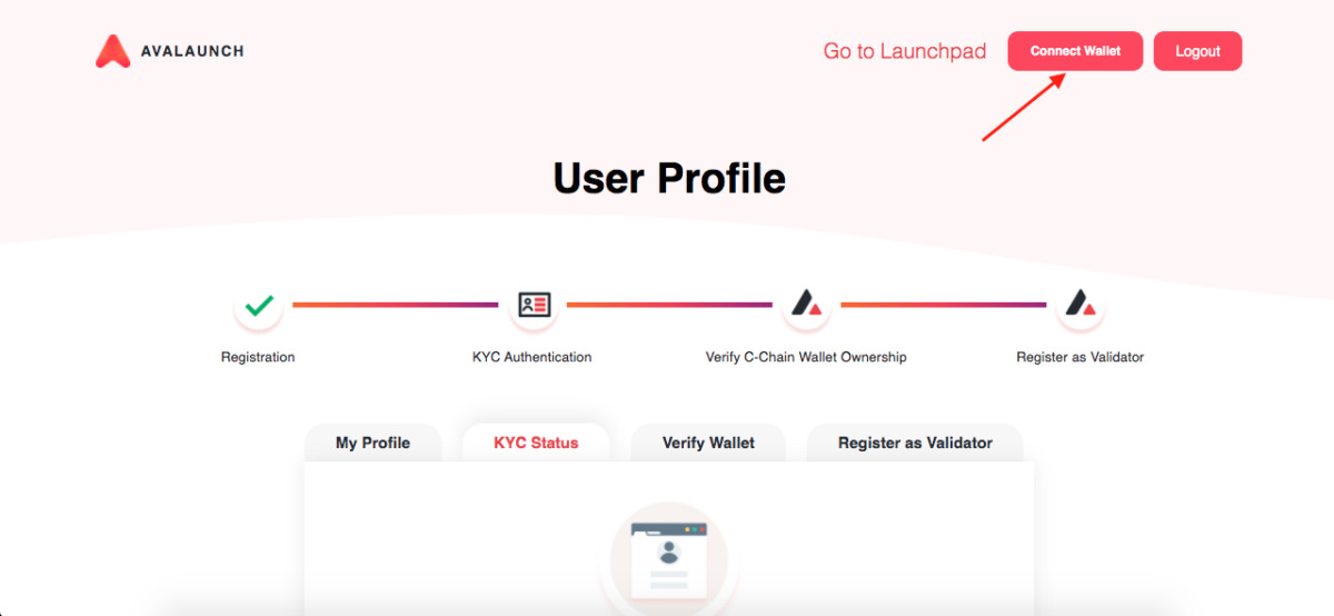 connect wallet avalaunch