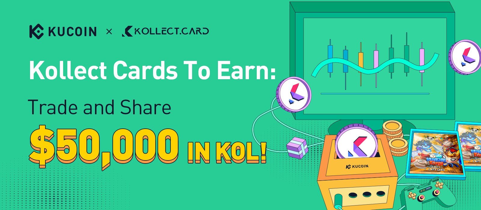 Kucoin Phát Động Chiến Dịch Chia Sẻ Pool Thưởng Kollect kol Trị Giá 50000 Usd