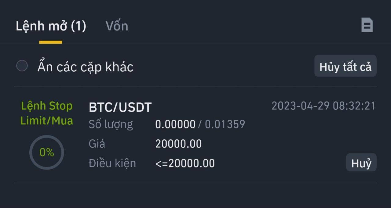 Lệnh Stop Limit Là Gì Cách Sử Dụng Lệnh Stop Limit Trên Sàn Giao Dịch Binance