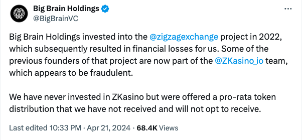 Người sử dụng ZKasino tức giận khi $33 triệu tiền hoàn trả đã hứa lại bị gửi đến Lido