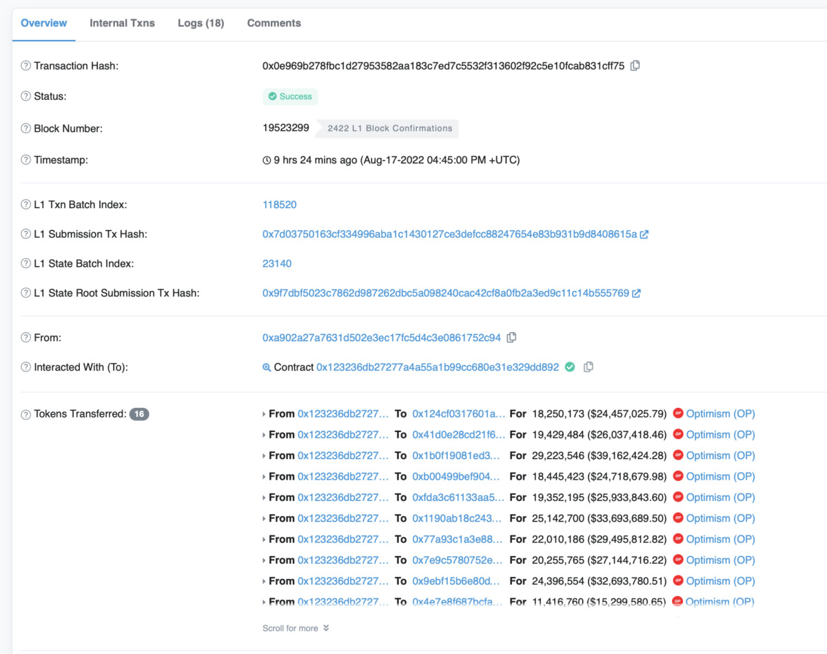 Optimism Và Pha Dịch Chuyển Token đi Vào Lòng Người