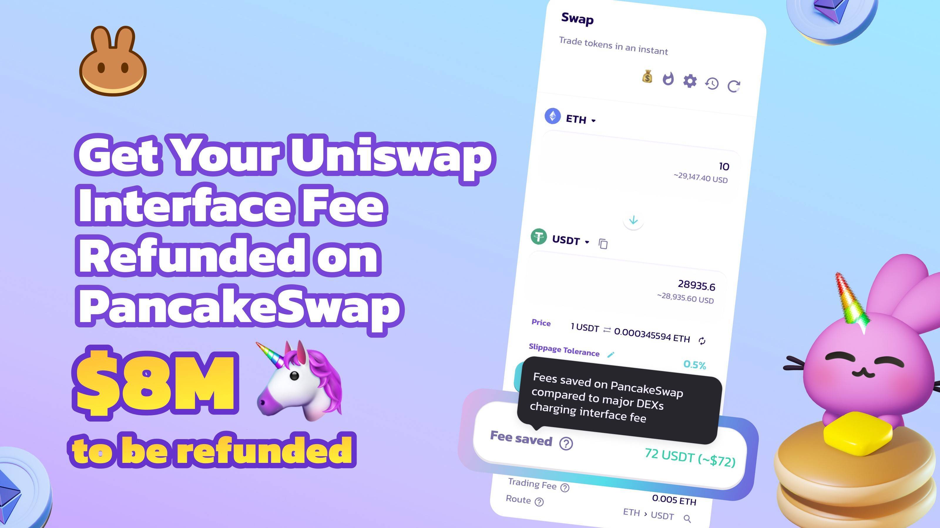 Pancakeswap thách Thức Uniswap Khi Hoàn 8 Triệu Usd Phí Giao Diện