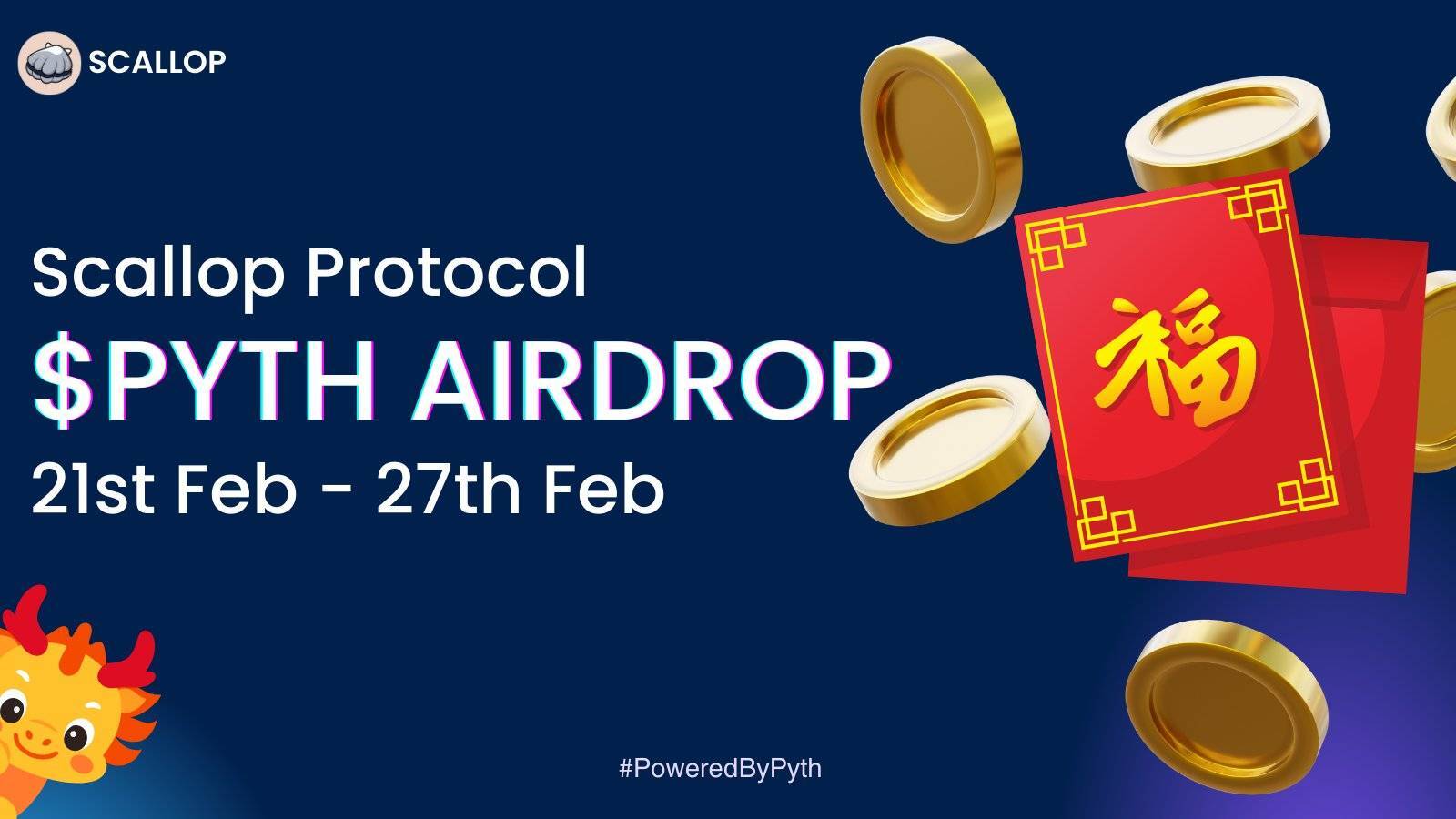 Scallop Tổ Chức Airdrop 100000 Pyth