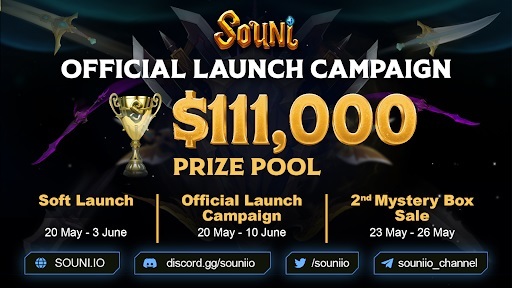 Souni son Khởi Chạy Soft Launch Cùng Pool Thưởng Lên Đến 111000 Usd