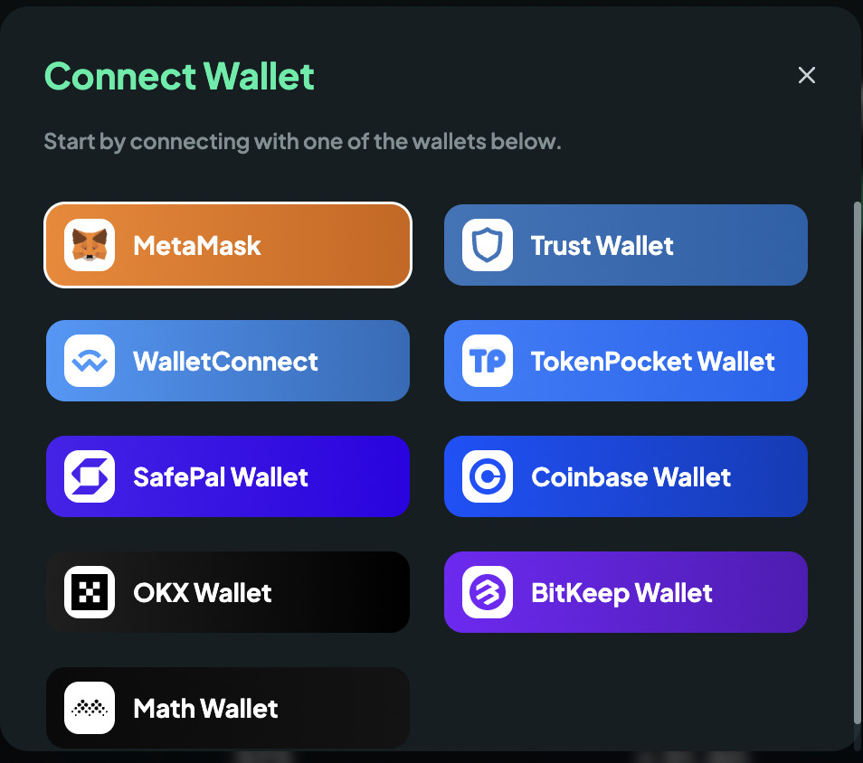 Chọn ứng dụng ví mà bạn muốn dùng
