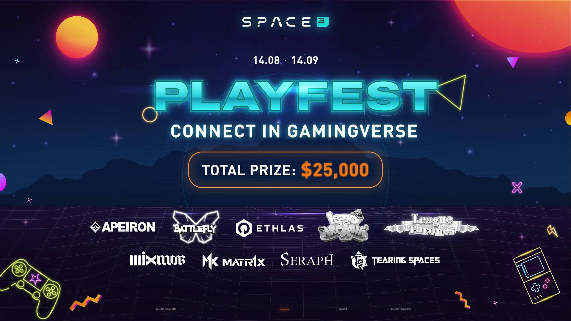 Space3 Playfest Cùng Kết Nối Trong Vũ Trụ Game Với Giải Thưởng 25000 Usd