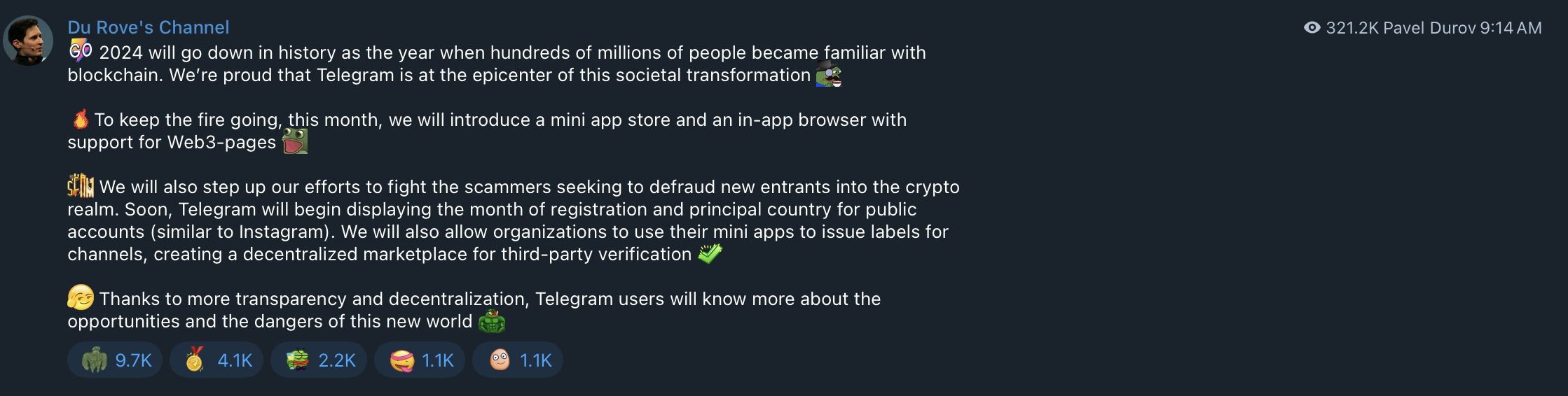 Telegram sẽ ra mắt cửa hàng ứng dụng nhỏ trong tháng 7, Pavel Durov công bố