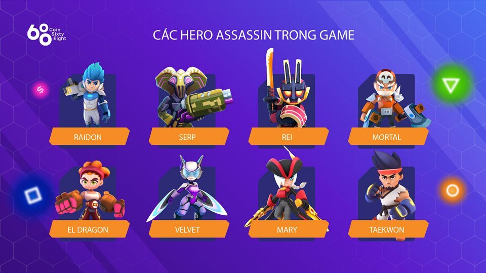 Các hero assassin trong game